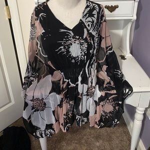 Two-layer Floral Blouse